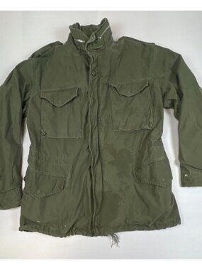 Vintage US Army M-65 Field Jacket S-Regular OG-107 Cold Weather Coat 1967